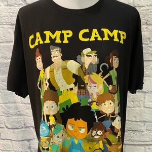 XL Camp Camp Hot Topic Black T Shirt Short Sleeve